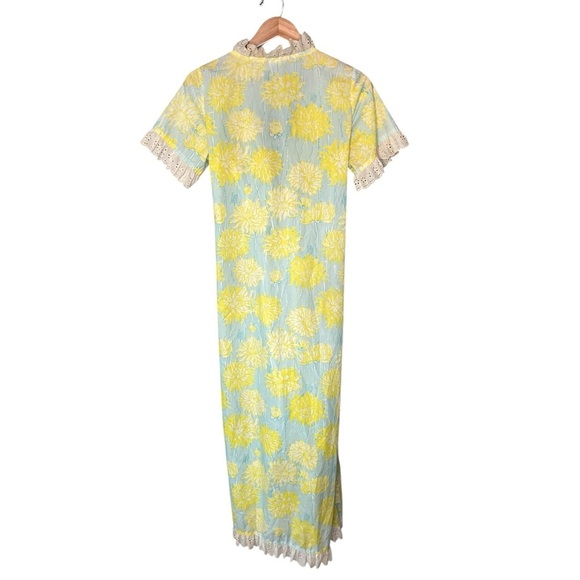 The Lilly Lilly Pulitzer Vintage 60s/70s Maxi Wrap Dress Hostess Gown Palm Beach - Picture 3 of 16